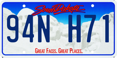 SD license plate 94NH71