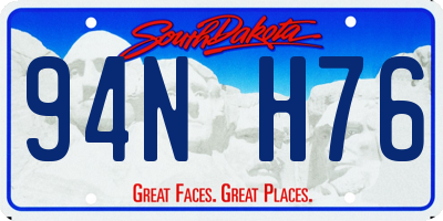 SD license plate 94NH76