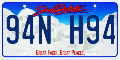 SD license plate 94NH94