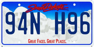 SD license plate 94NH96