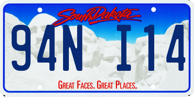 SD license plate 94NI14