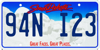 SD license plate 94NI23