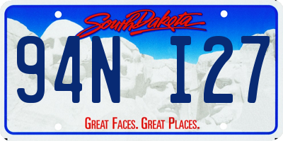SD license plate 94NI27