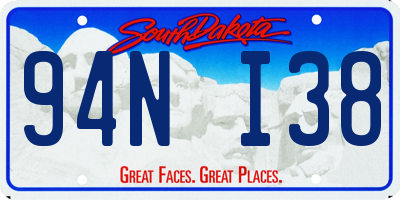 SD license plate 94NI38