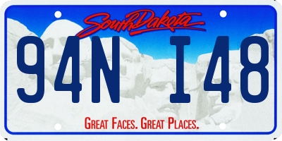 SD license plate 94NI48