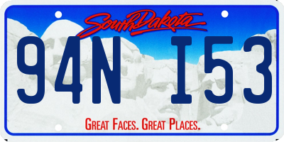 SD license plate 94NI53