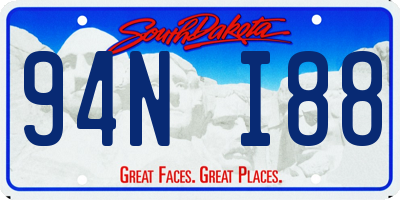 SD license plate 94NI88