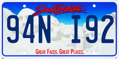 SD license plate 94NI92