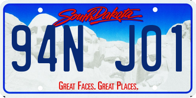 SD license plate 94NJ01