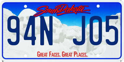 SD license plate 94NJ05