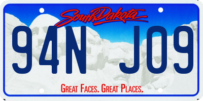 SD license plate 94NJ09