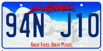 SD license plate 94NJ10