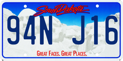 SD license plate 94NJ16