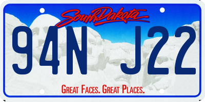 SD license plate 94NJ22