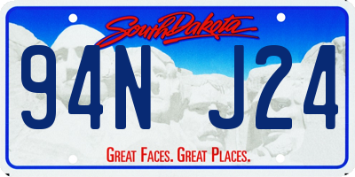 SD license plate 94NJ24