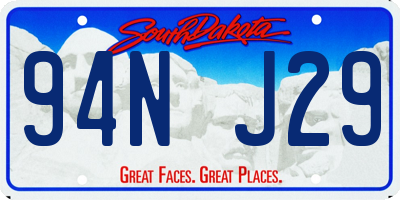SD license plate 94NJ29