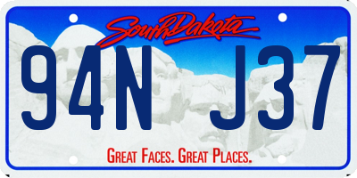 SD license plate 94NJ37