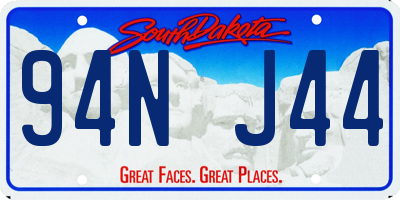 SD license plate 94NJ44