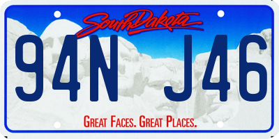 SD license plate 94NJ46