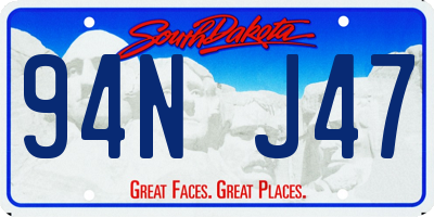 SD license plate 94NJ47