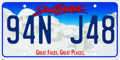 SD license plate 94NJ48