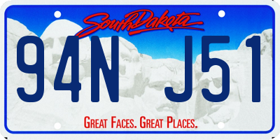 SD license plate 94NJ51