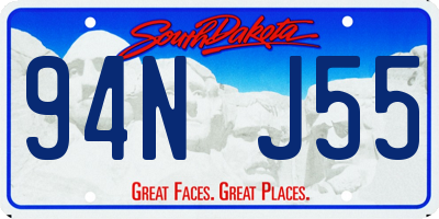 SD license plate 94NJ55