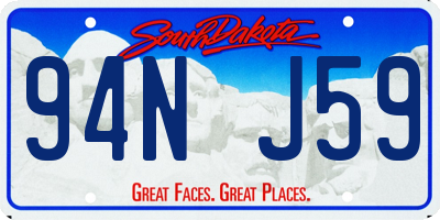 SD license plate 94NJ59