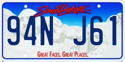 SD license plate 94NJ61