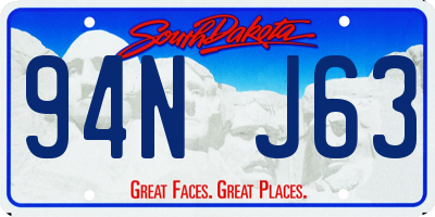 SD license plate 94NJ63