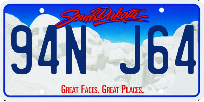 SD license plate 94NJ64