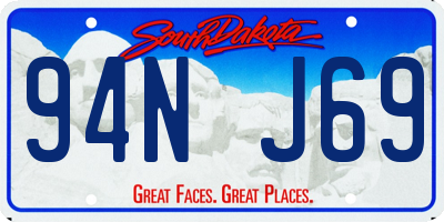 SD license plate 94NJ69