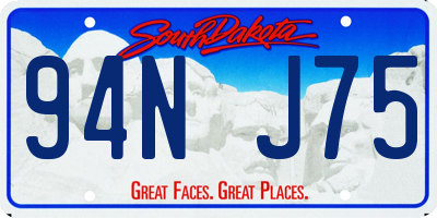 SD license plate 94NJ75