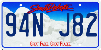 SD license plate 94NJ82