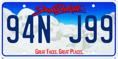 SD license plate 94NJ99