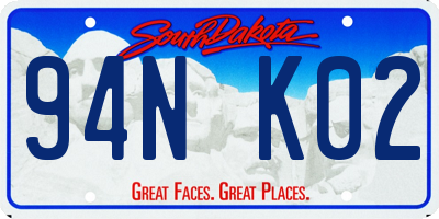 SD license plate 94NK02