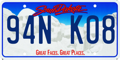 SD license plate 94NK08