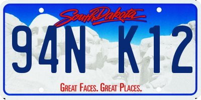 SD license plate 94NK12