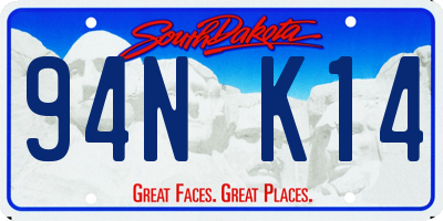SD license plate 94NK14