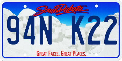 SD license plate 94NK22