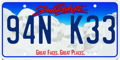 SD license plate 94NK33