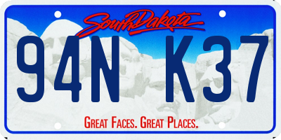 SD license plate 94NK37