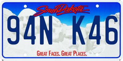 SD license plate 94NK46