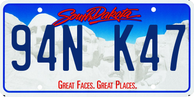 SD license plate 94NK47