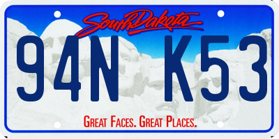 SD license plate 94NK53
