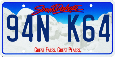 SD license plate 94NK64