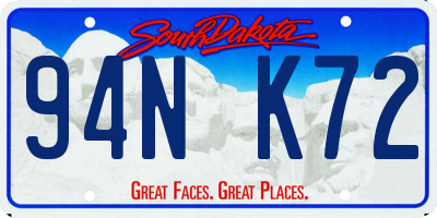 SD license plate 94NK72