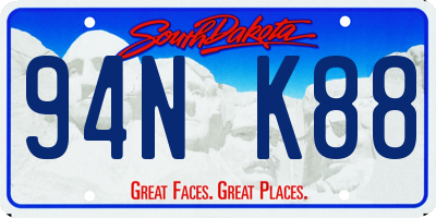 SD license plate 94NK88