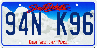 SD license plate 94NK96
