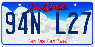 SD license plate 94NL27